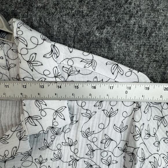 Thomas Sterling Men's Cotton Button Shirt Medium Abstract Vine Print NWT - Picture 7 of 10